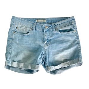 Cielo Jeans USA Lightly Distressed Cuffed Denim Shorts